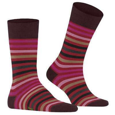 Falke Red Tinted Stripe Socks