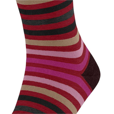 Falke Red Tinted Stripe Socks