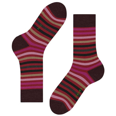 Falke Red Tinted Stripe Socks