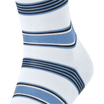Falke White Marina Stripe Socks