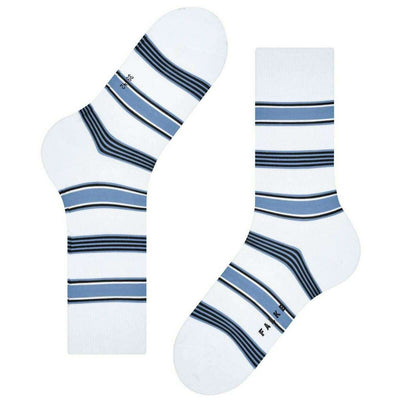 Falke White Marina Stripe Socks