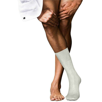 Falke White No 4 Pure Silk Socks