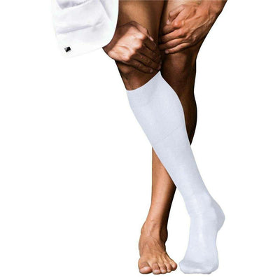 Falke White No 9 Pure Fil d´Écosse Knee High Socks