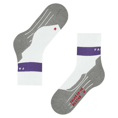 Falke White RU Compression Stabilizing Running Socks