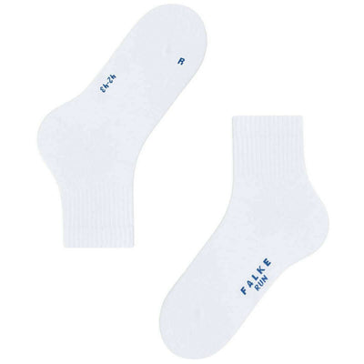 Falke White Run Rib Short Socks