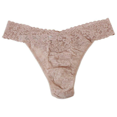 Hanky Panky Beige Signature Lace 3 Pack Original Rise Thongs