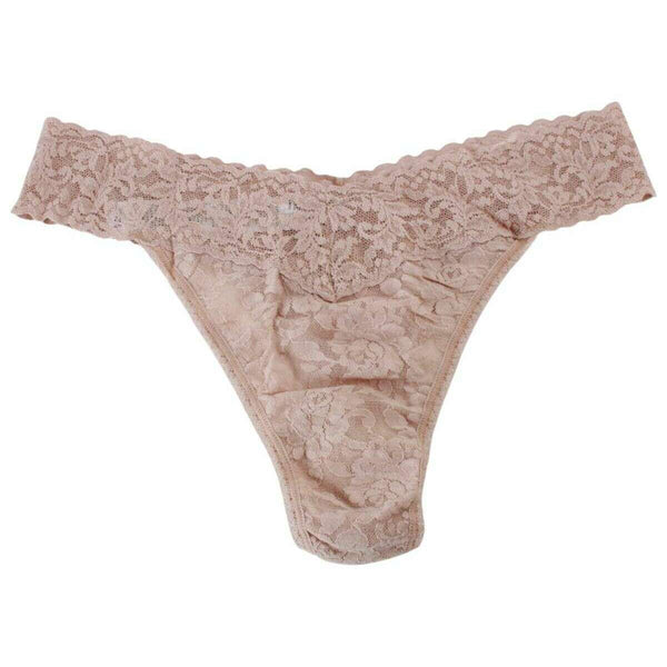 Hanky Panky Beige Signature Lace 3 Pack Original Rise Thongs