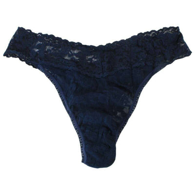 Hanky Panky Blue Signature Lace 3 Pack Low Rise Thongs