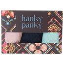 Hanky Panky Blue Signature Lace 3 Pack Original Rise Thongs