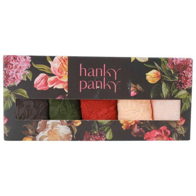 Hanky Panky Blue Signature Lace 5 Pack Low Rise Thongs