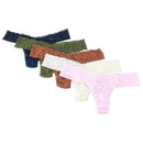 Hanky Panky Brown Signature Lace 5 Pack Low Rise Thongs