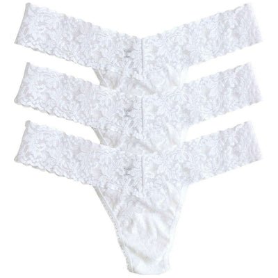 Hanky Panky White Signature Lace 3 Pack Low Rise Thong