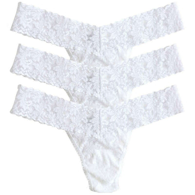 Hanky Panky White Signature Lace 3 Pack Low Rise Thong