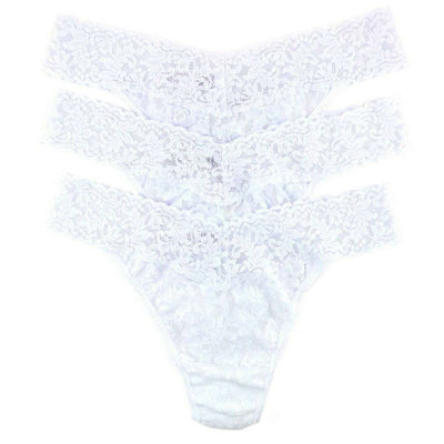 Hanky Panky White Signature Lace 3 Pack Original Rise Thong