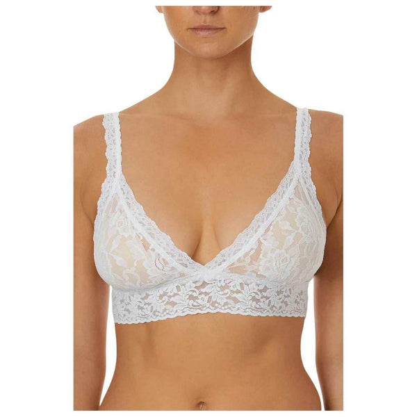 Hanky Panky White Signature Lace Padded Crossover Bralette