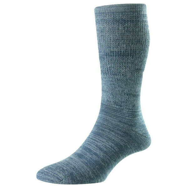HJ Hall Blue Light Weight Cotton Comfort Top Diabetic Socks