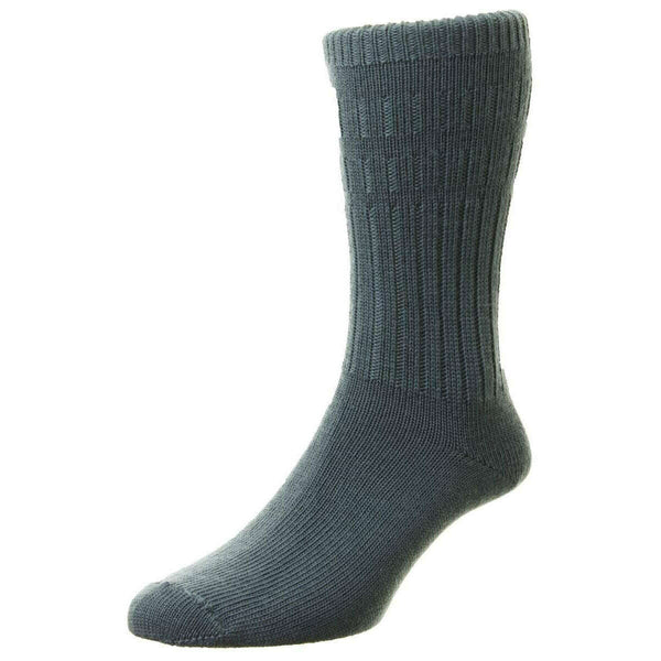 HJ Hall Blue Thermal Wool Softop Socks