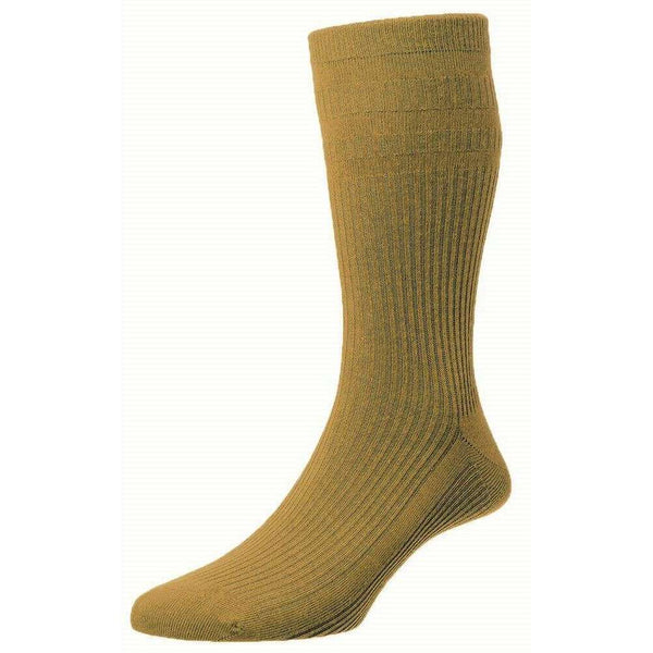 HJ Hall Brown Original Wool Softop Socks