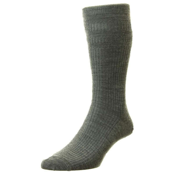 HJ Hall Grey Original Wool Softop Socks