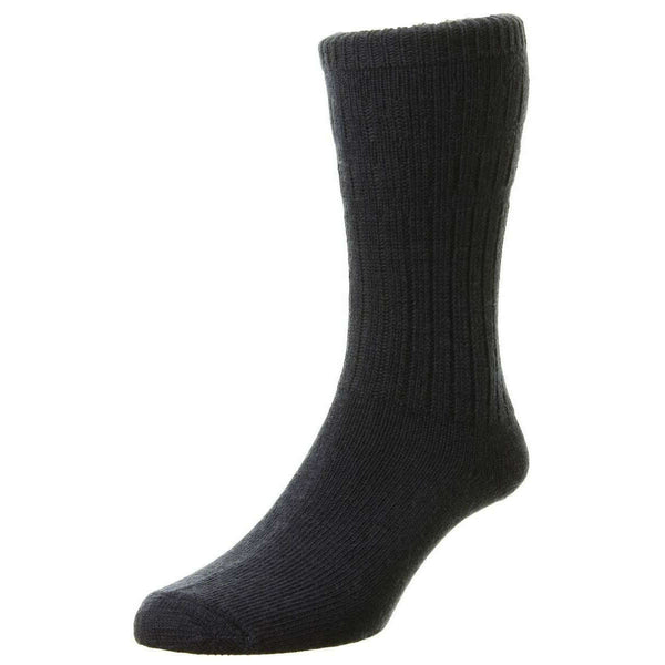 HJ Hall Navy Thermal Wool Softop Socks