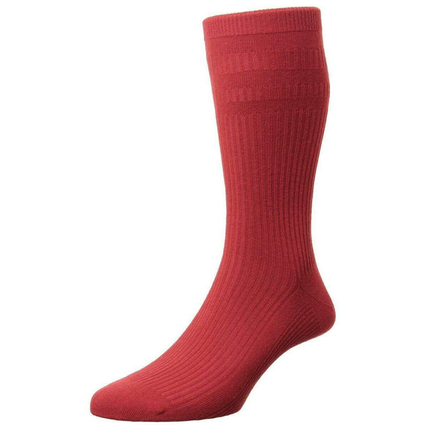 HJ Hall Red Original Cotton Softop Socks
