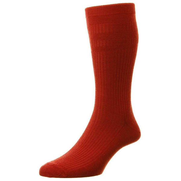 HJ Hall Red Original Wool Softop Socks