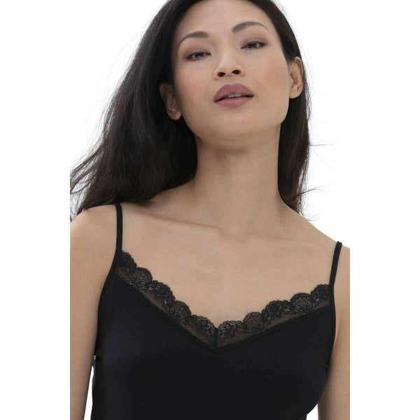 Mey Black Luise Lace Spaghetti Vest