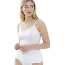 Mey White Luise Lace Spaghetti Vest