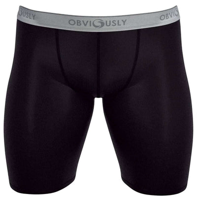 Obviously Mens Classic Boxer Briefs 9 Inch Leg - Black