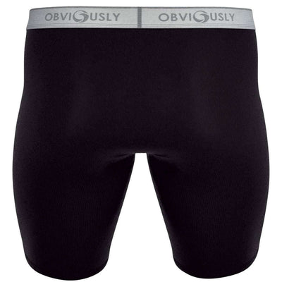 Obviously Mens Classic Boxer Briefs 9 Inch Leg - Black