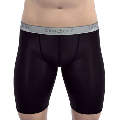 Obviously Mens Classic Boxer Briefs 9 Inch Leg - Black