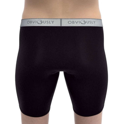 Obviously Mens Classic Boxer Briefs 9 Inch Leg - Black