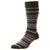 Pantherella Black Quakers All Over Multi Stripe Merino Wool Socks