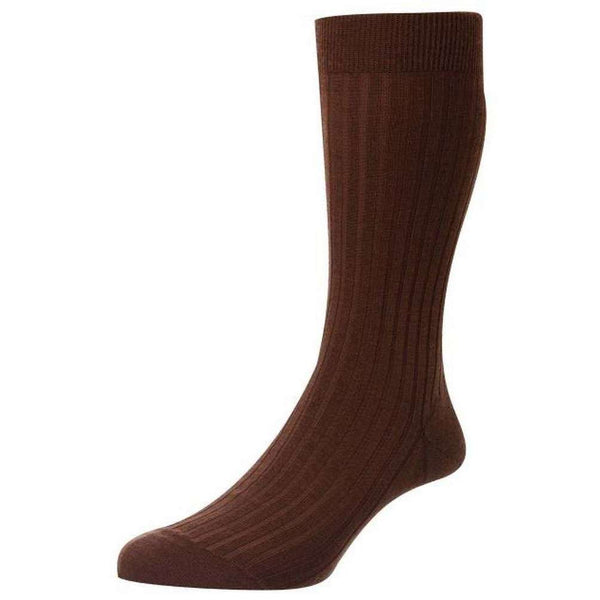 Pantherella Brown Laburnum Merino Wool Socks