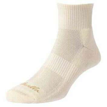 Pantherella Cream Step Sports Luxe Egyptian Cotton Cushioned Ankle Socks