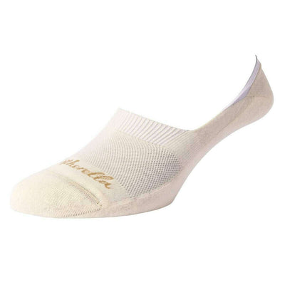 Pantherella Cream Stride Sports Luxe Invisible Cushion Sole Socks