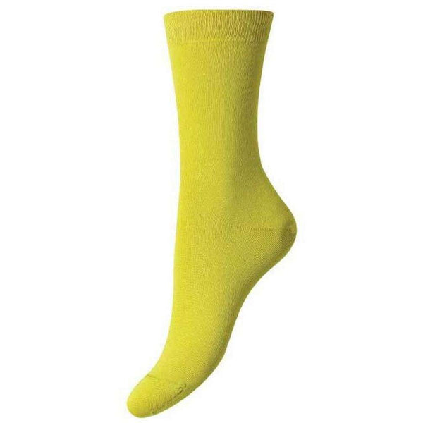 Pantherella Green Poppy Flat Knit Egyptian Cotton Ankle Socks
