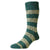 Pantherella Green Rockley Block Stripe Rib Recycled Cotton Socks