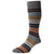 Pantherella Grey Kilburn All Over Stripe Cotton Lisle Socks