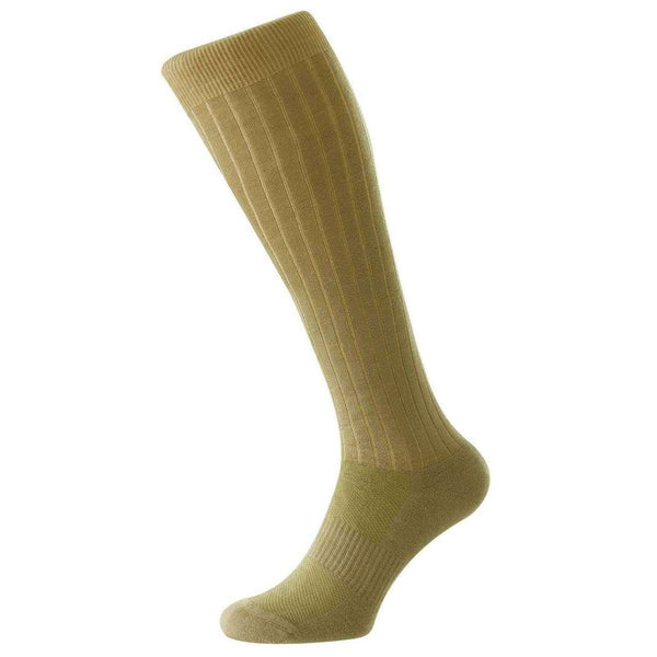 Pantherella Khaki Smithfield Hybrid City Merino Wool Over the Calf Socks