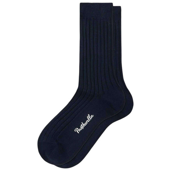 Pantherella Navy Jasmine Cotton Lisle Socks