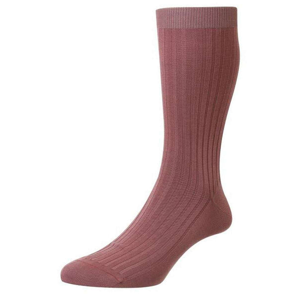 Pantherella Pink Danvers Cotton Fil D'Ecosse Socks