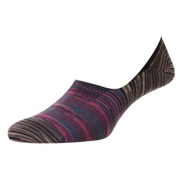 Pantherella Pink Salvador Space Dye Block Organic Cotton Socks