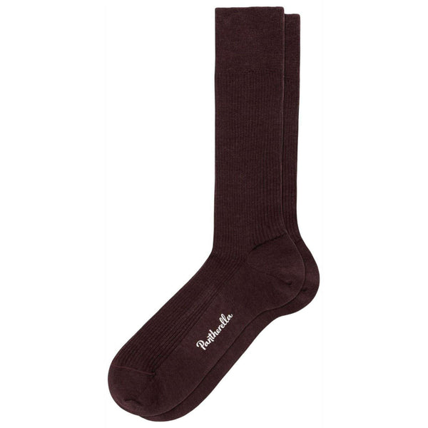 Pantherella Red Naish Rib Merino Wool Socks