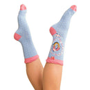 Powder Blue Letter O Ankle Socks