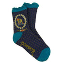 Powder Blue Letter R Ankle Socks