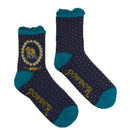 Powder Blue Letter R Ankle Socks