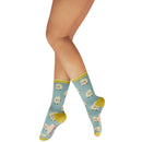 Powder Blue Marshmallow Sheep Ankle Socks