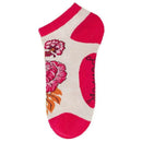 Powder Cream Paisley Floral Trainer Socks