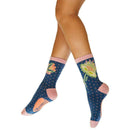 Powder Navy Scandinavian Stems Ankle Socks